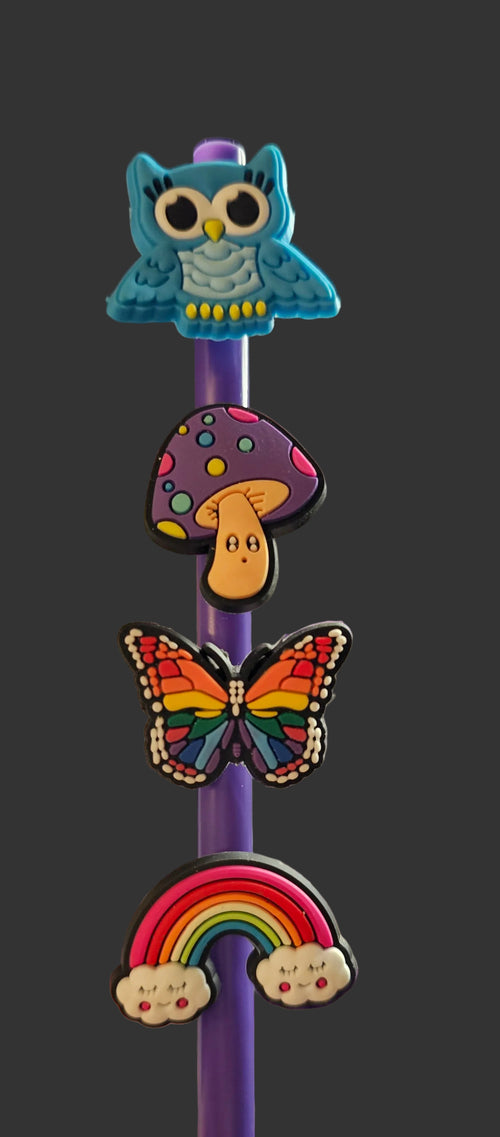 4 pack Nature 1 straw charms