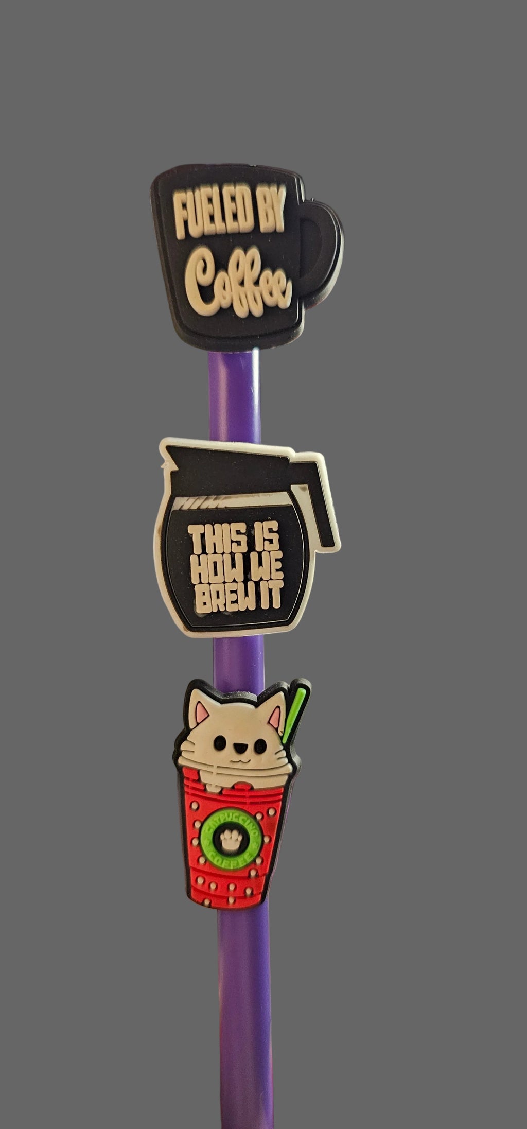 3 pack coffee straw charms