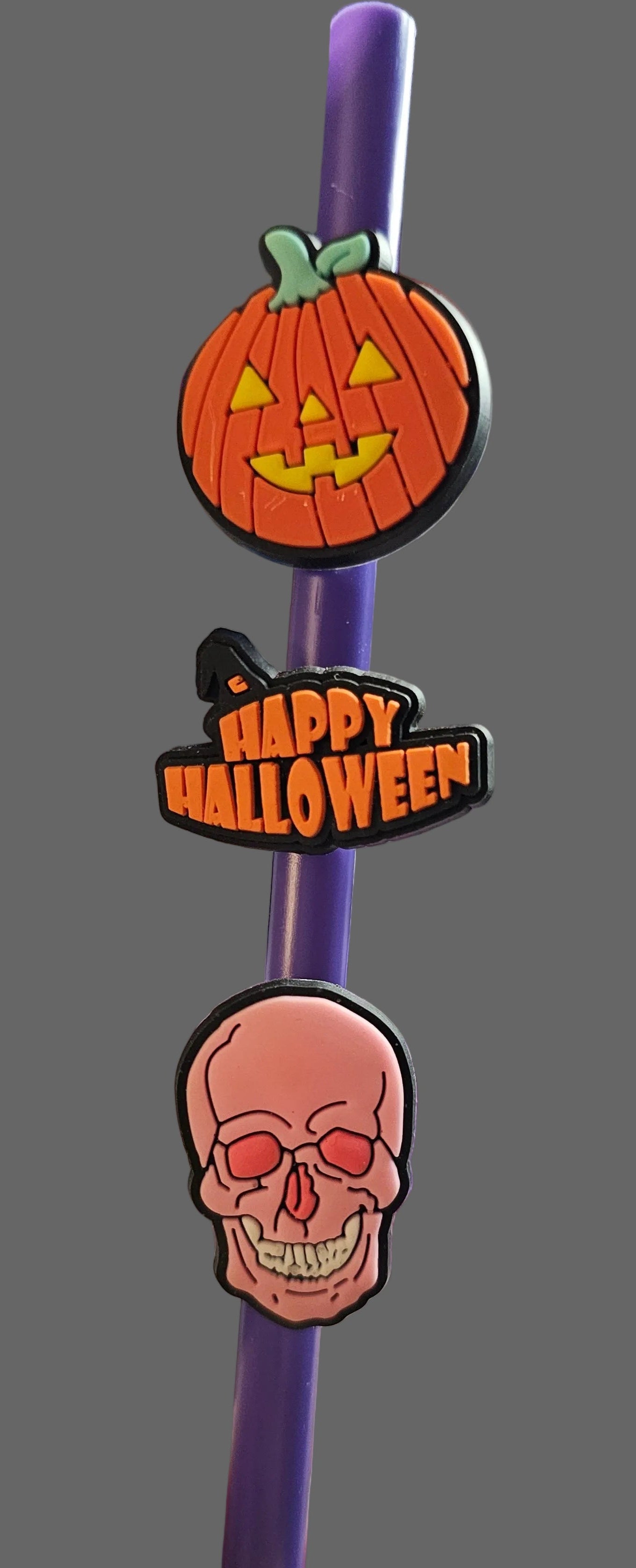 3 pack Halloween straw charms
