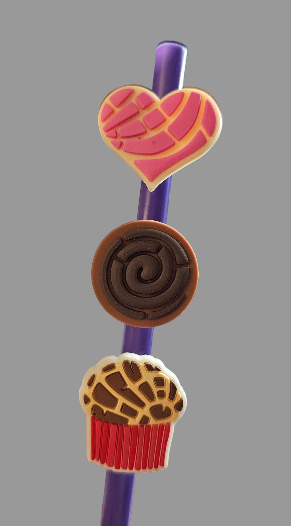 3 pack Concha straw charms