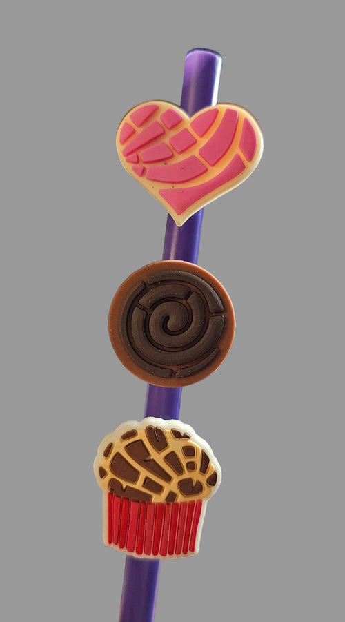 3 pack Concha straw charms