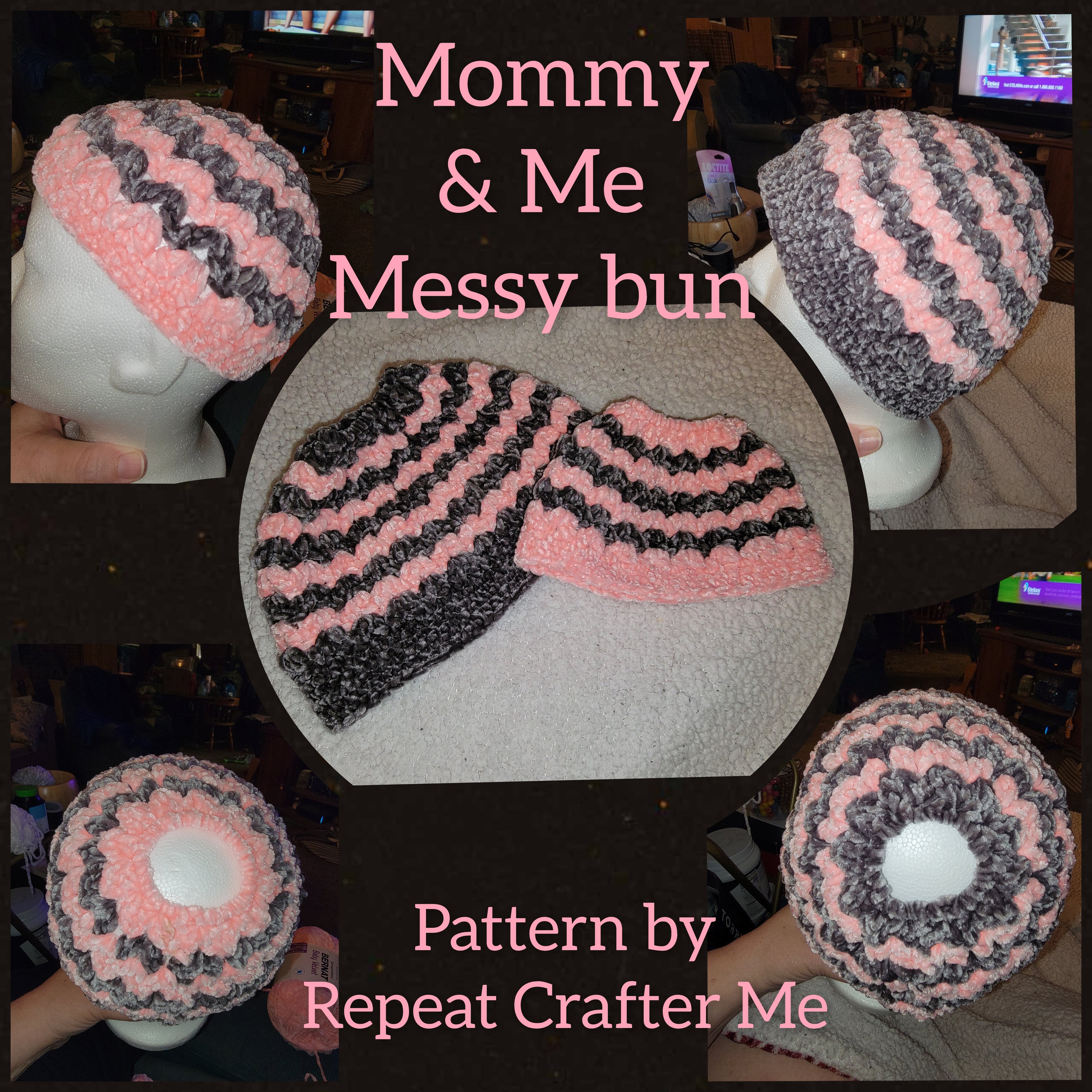 Mommy and me messy bun set