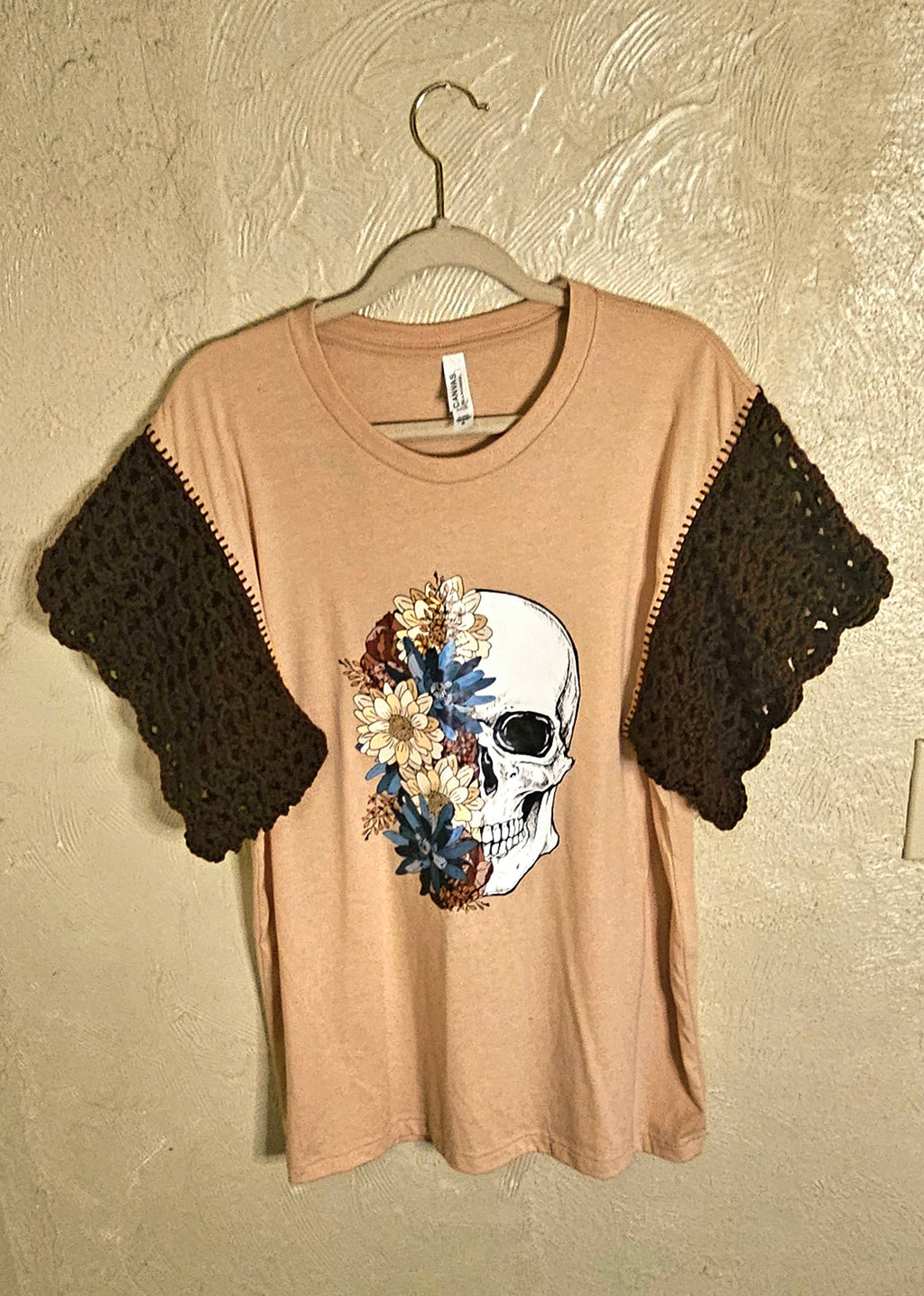 Skull and flowers
